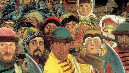 Андрей Рябушкин. Едут! (Народ московский во время въезда иностранного посольства в Москву в конце XVII века). 1901
