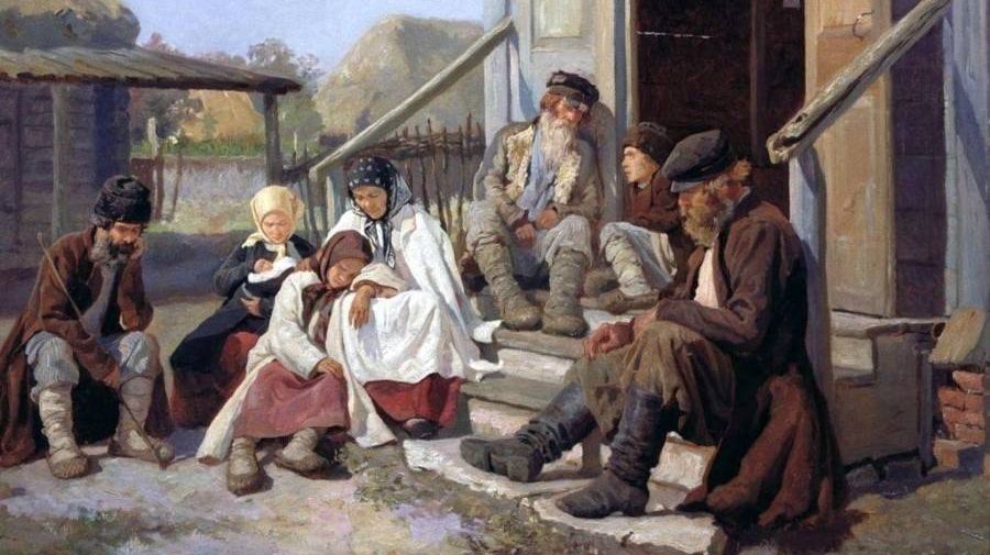 Николай Загорский. У фельдшера в ожидании приёма, 1886