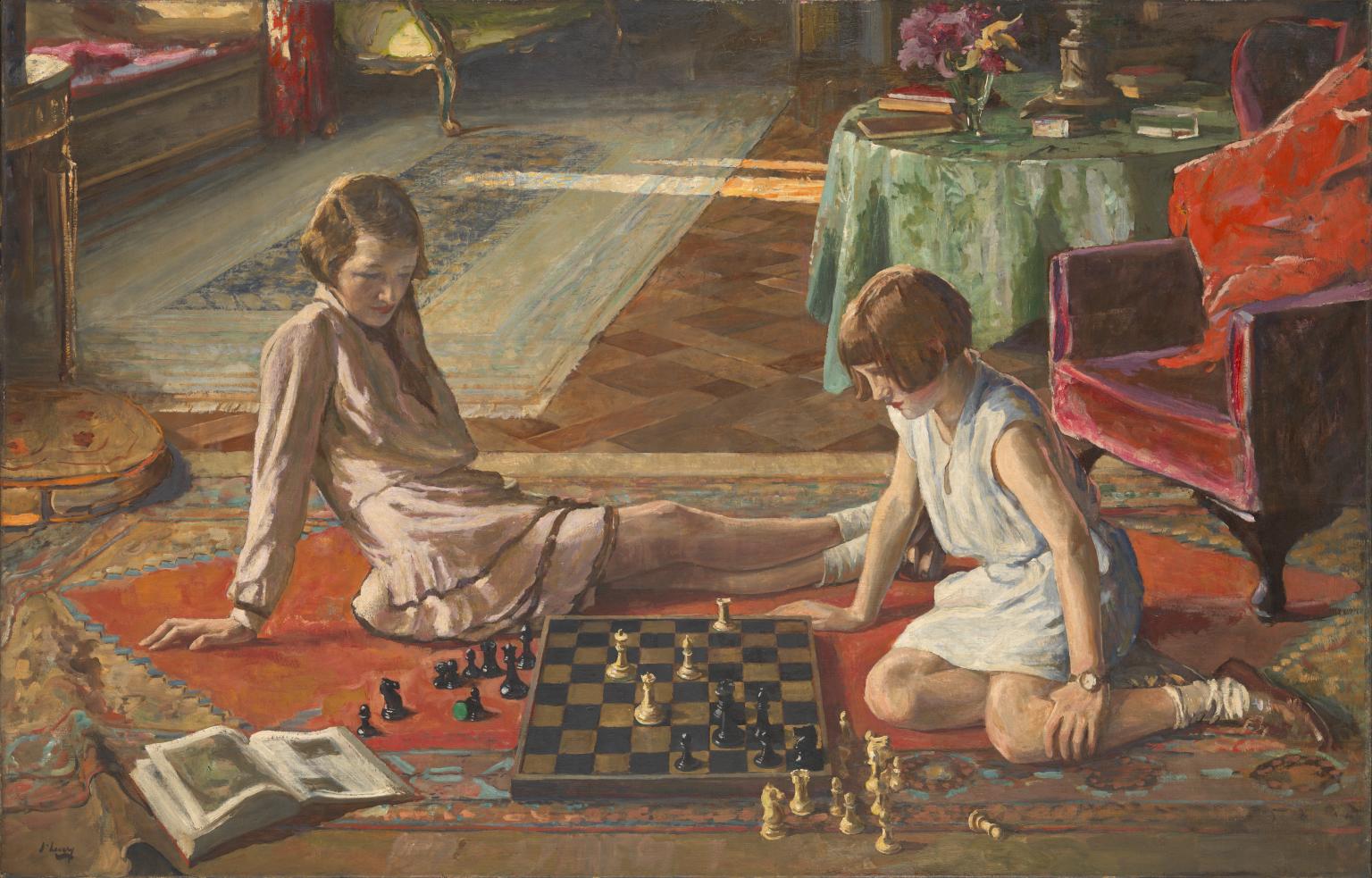 Джон Лавери. Шахматистки. 1929