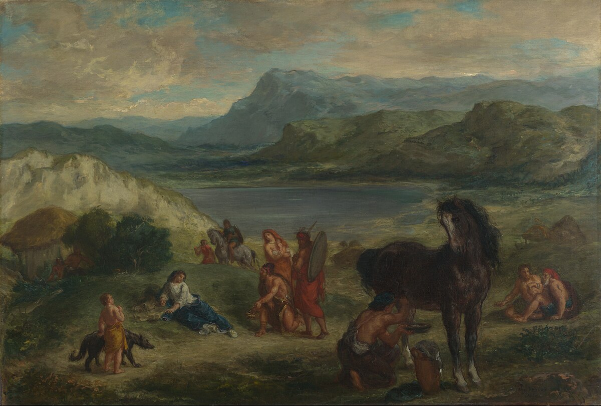 Овидий среди скифов. Эжен Делакруа. 1859