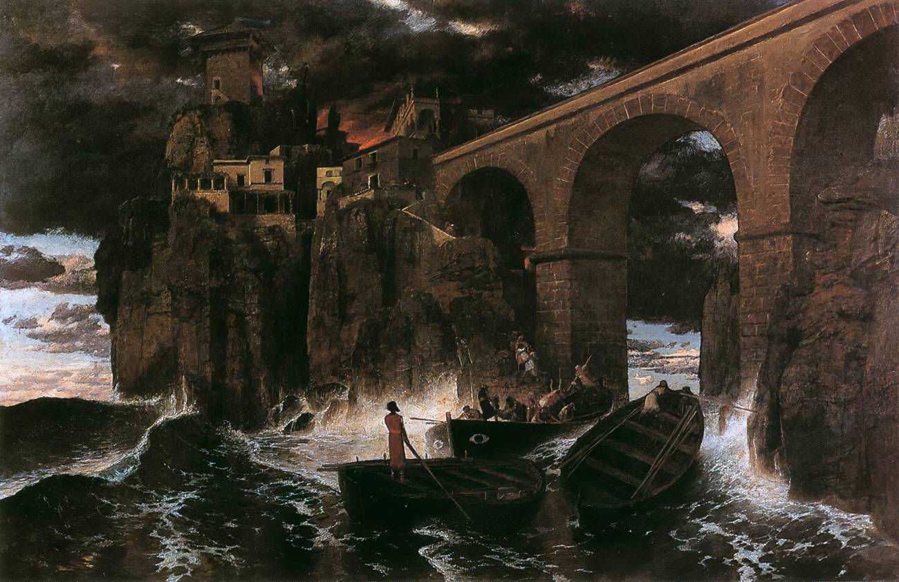 Арнольд Бёклин. Нападение пиратов. 1886
