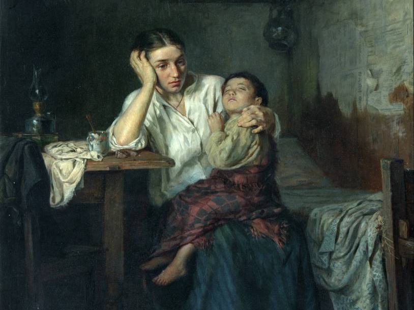 Яков Турлыгин. Без средств к жизни (фрагмент). 1882