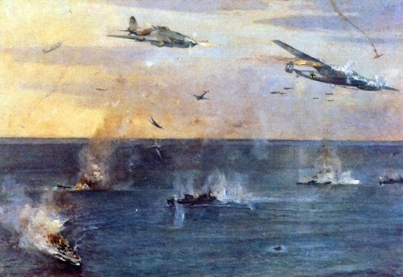Константин Белокуров. Разгром немецкого каравана на Чёрном море 24 апреля 1944 года. 1940-е