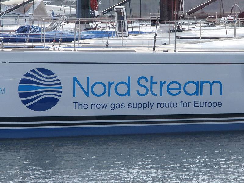 Надпись «Nord Stream» («Северный поток») на судне