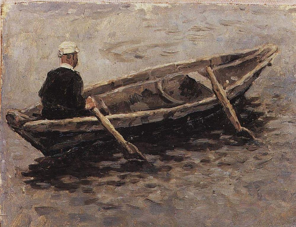 Василий Суриков. В лодке. 1901