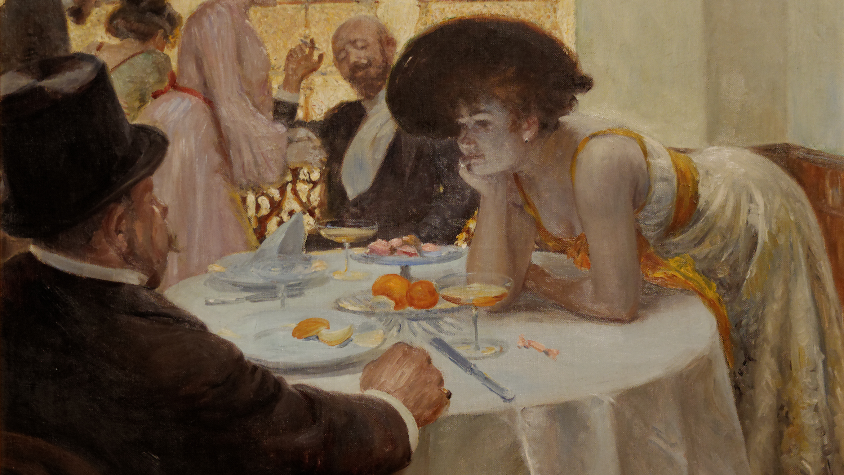 Josef Engelhart, Loge im Sophiensaal, 1903, фрагмент