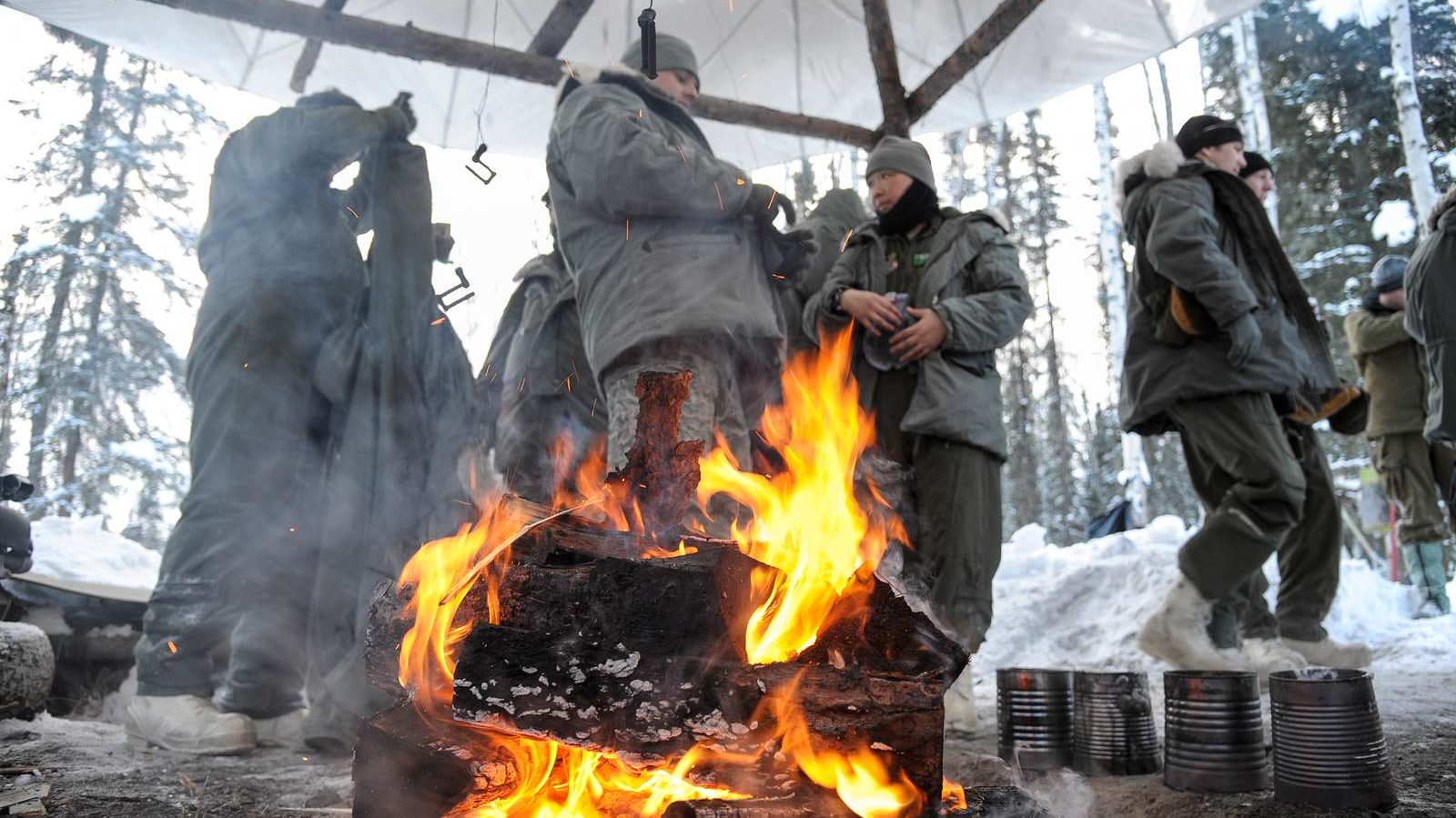 Военные США зимой