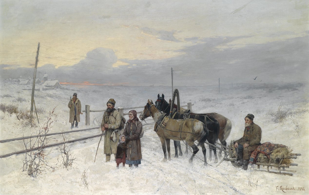 Франц Рубо. В ожидании поезда. 1882