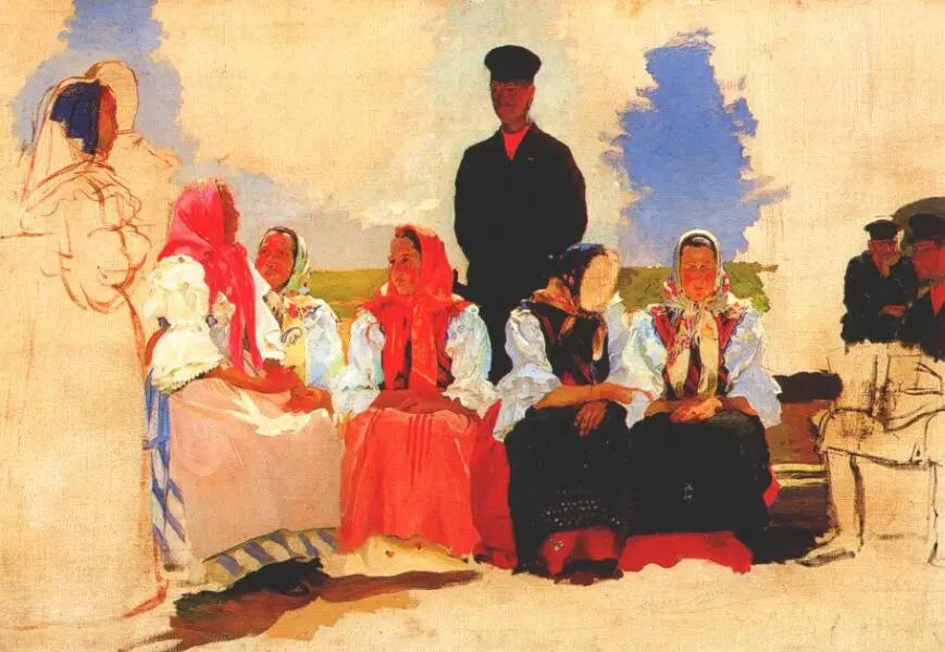 Андрей Рябушкин. Воскресенье в деревне. 1892