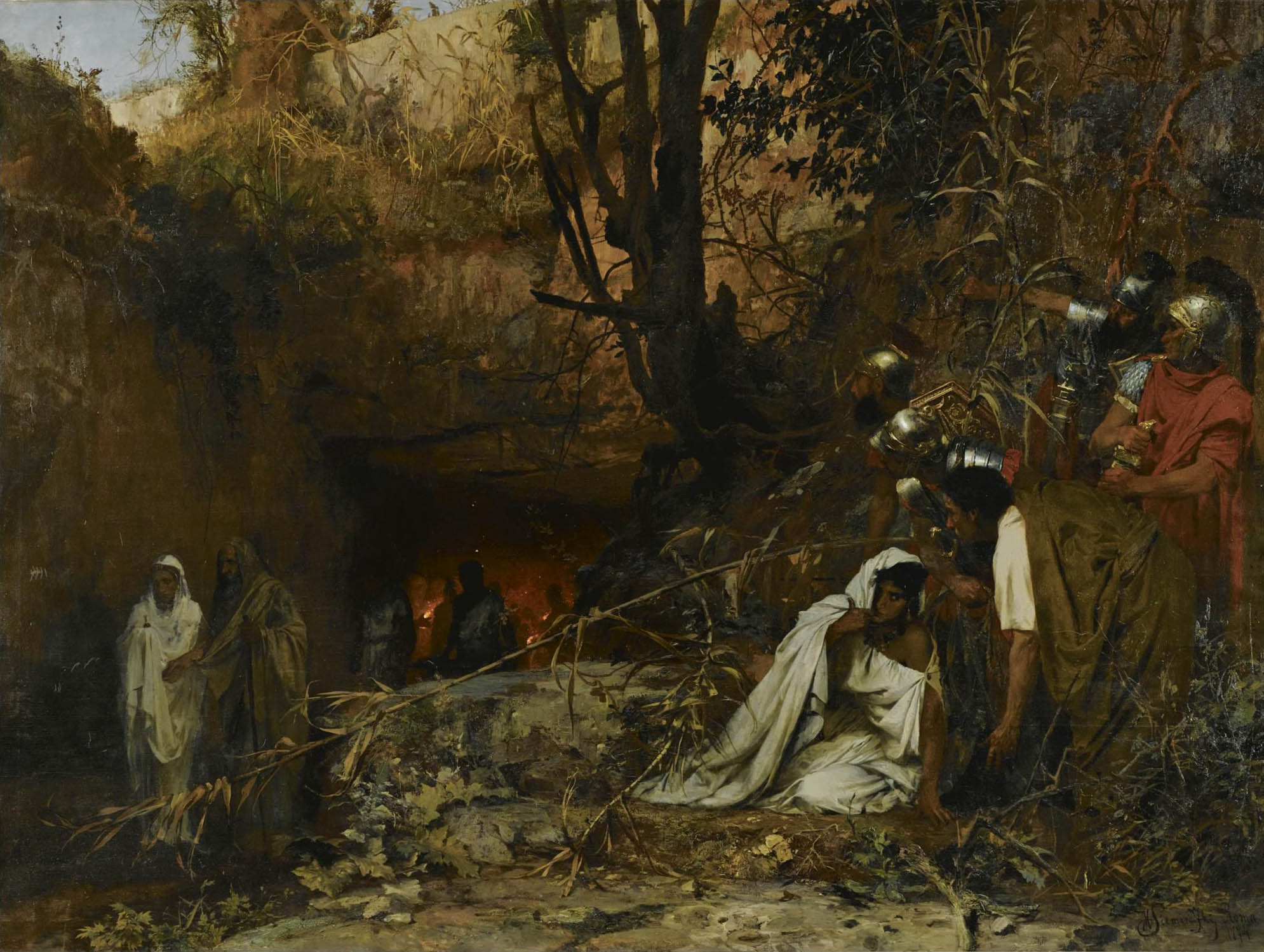 Г. И. Семирадский. Гонители христиан у входа в катакомбы. 1874