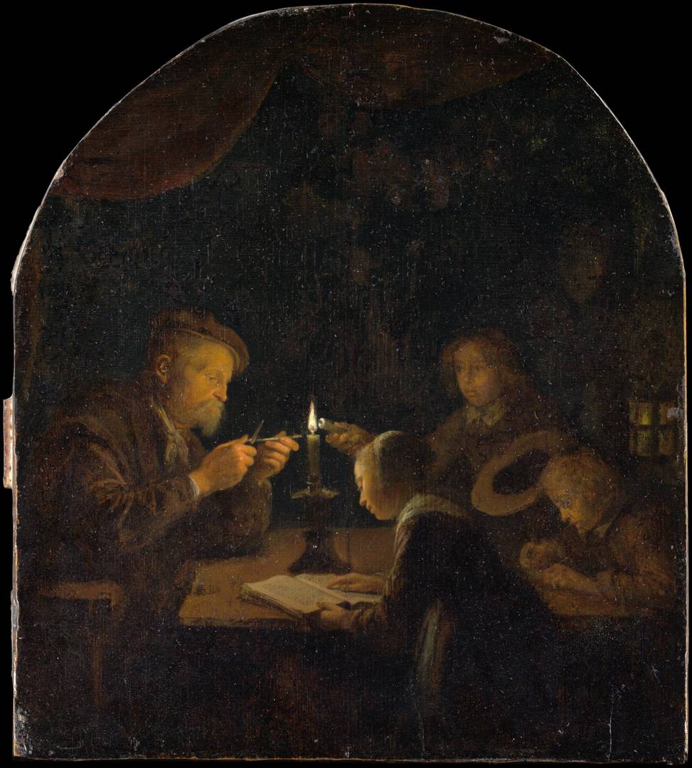 Геррит Доу. Вечерняя школа. 1655
