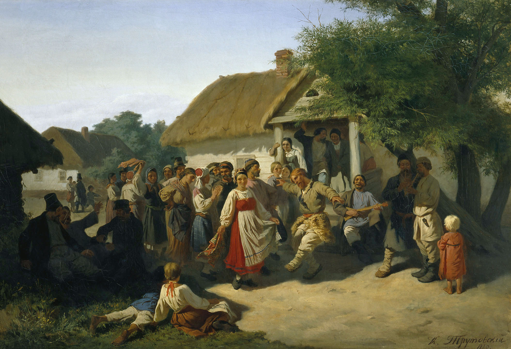 Трутовский Константин. Хоровод в Курской губернии. 1860.