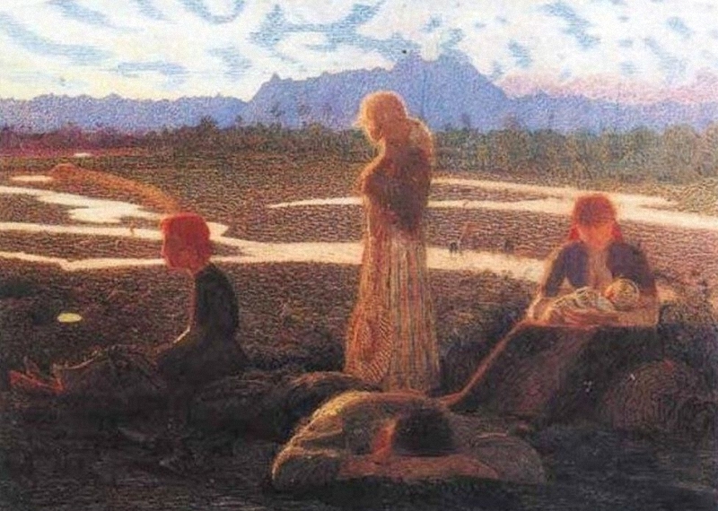 Giuseppe Pellizza da Volpedo. Семья иммигрантов. 1906