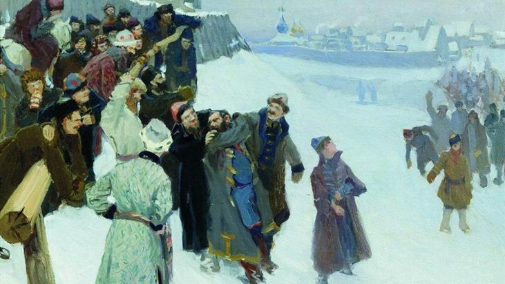 Кулачный бой на Москва-реке. 1897