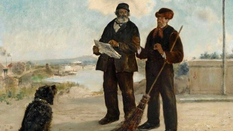 Рафаэлли Жан-Франсуа. Свежая газета (фрагмент). 1879