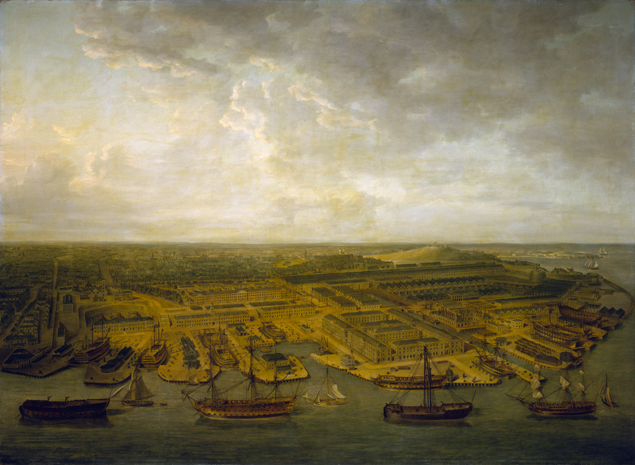 Николас Покок. Судоверфь Плимута. 1798 г.