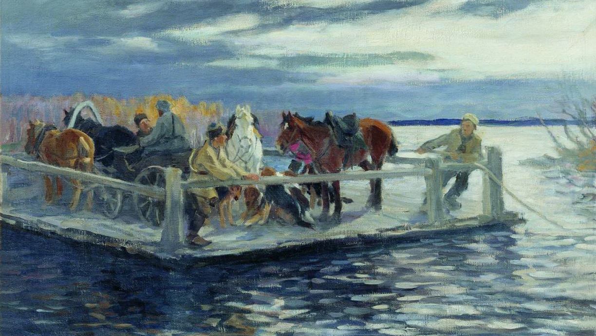 Алексей Степанов. Паром (фрагмент). 1919