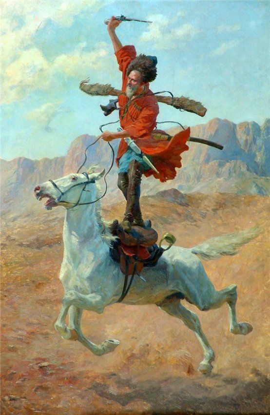 Рудольф Отто Оттенфельд. Джигитовка. 1886-1887