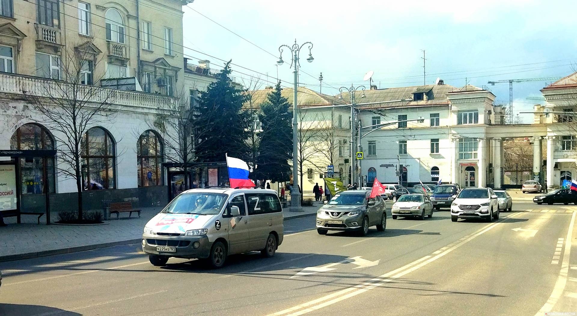 Автопробег в Севастополе в честь воссоединения Крыма с Россией