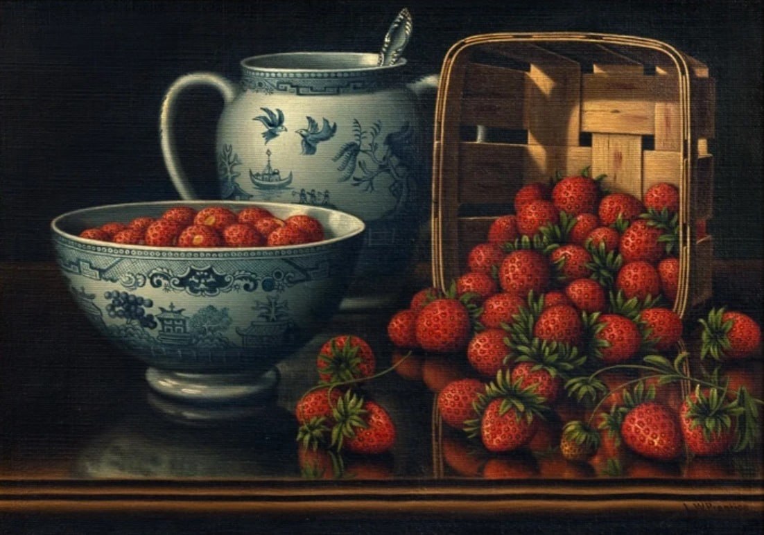 Восточное лето. Фрагмент картины Levi Prentice (American, 1851-1935) Strawberries, 1898