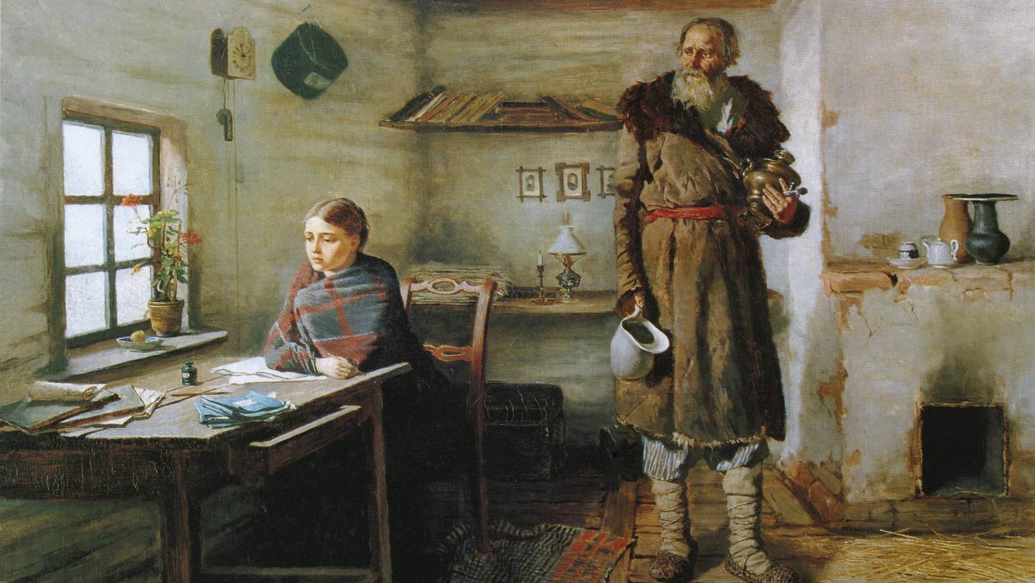 Константин Трутовский. Сельская учительница. 1883 нгод