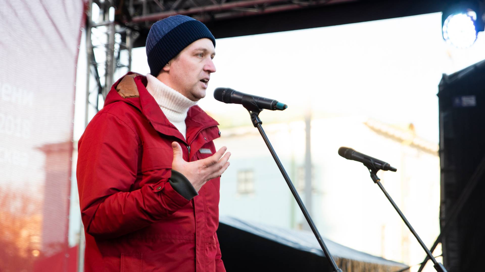 Алексей Кулаев на митинге «Сути времени»в Москве, 5 ноября 2018 г.