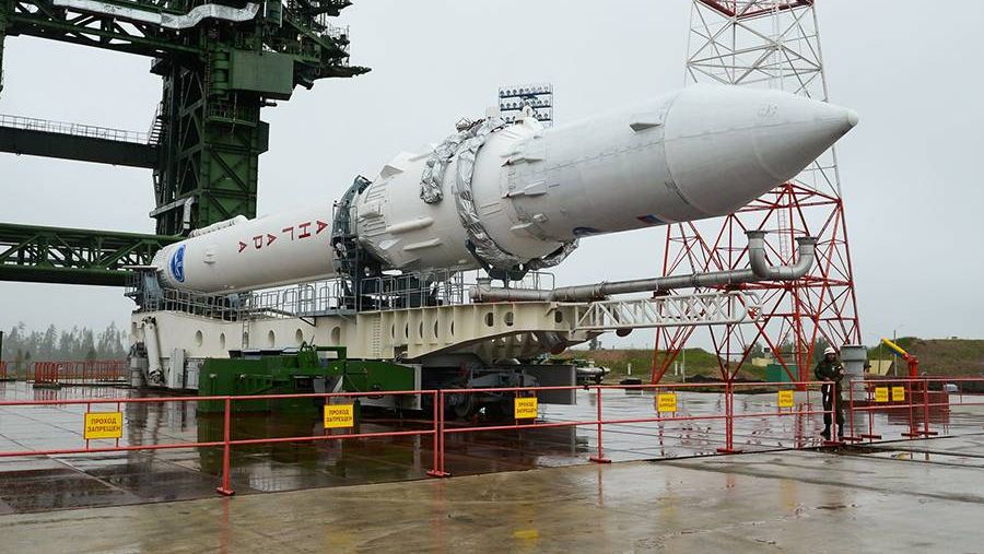 Вывоз и установка ракеты космического назначения «Ангара-1.2ПП» на стартовом комплексе космодрома Плесецк