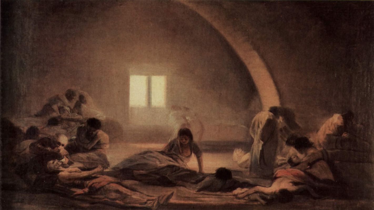 Франсиско Гойя. Чумной барак. 1810