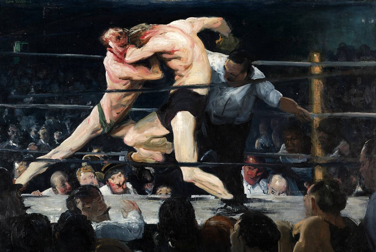 Джордж Уэсли Беллоуз. Клуб «Шарки», бой с оленем. 1909