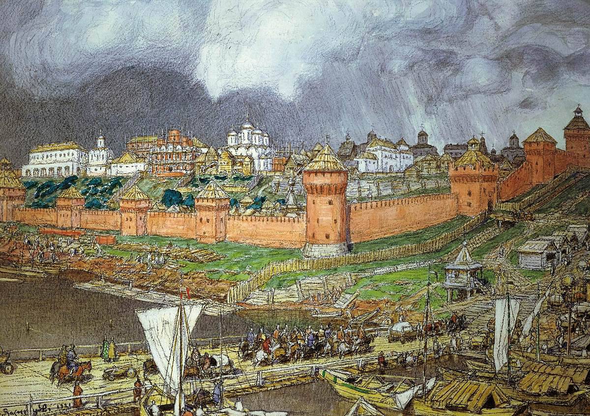 Аполлинарий Васнецов. Московский кремль при Иване III. 1921