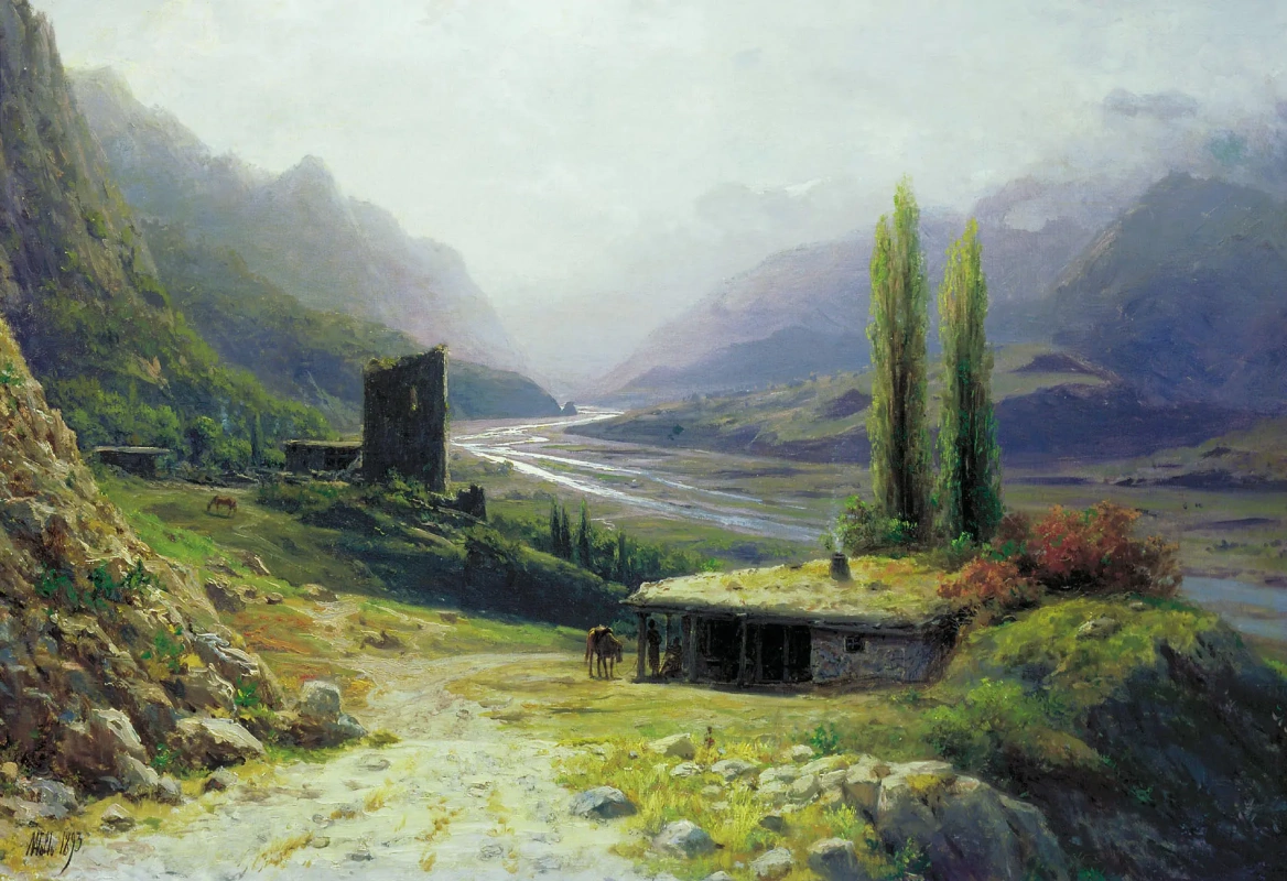 Лев Лагорио. Кавказское ущелье. 1893