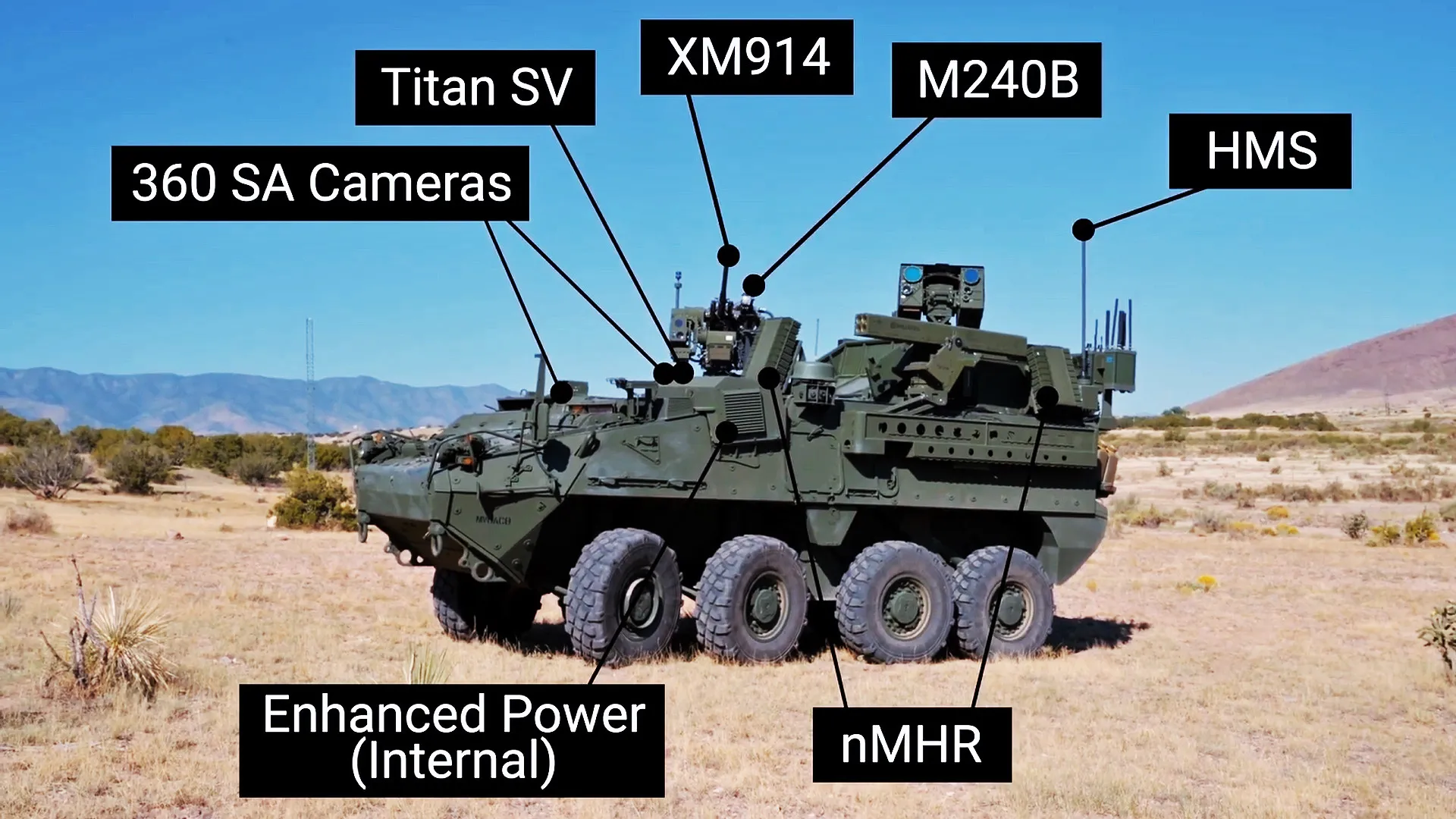 Лазерный бронеракетомобиль C-UAS DE Stryker