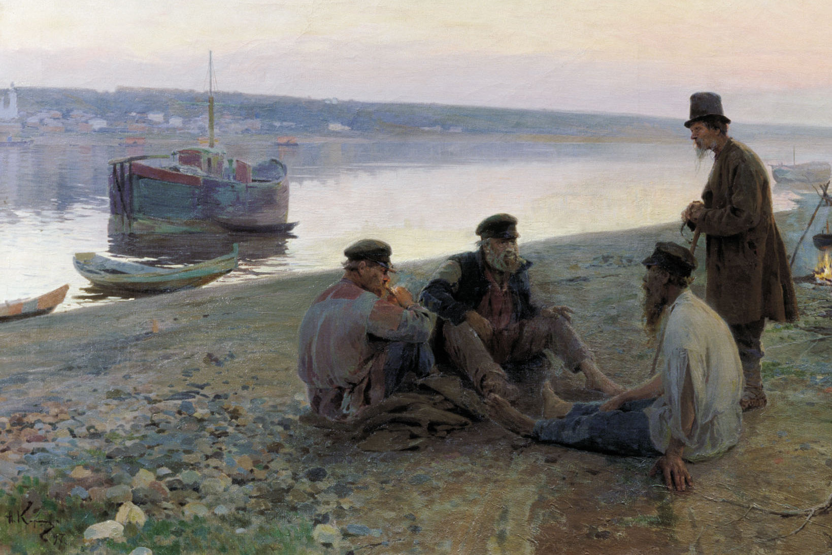 Алексей Корин. Бурлаки (фрагмент). 1897