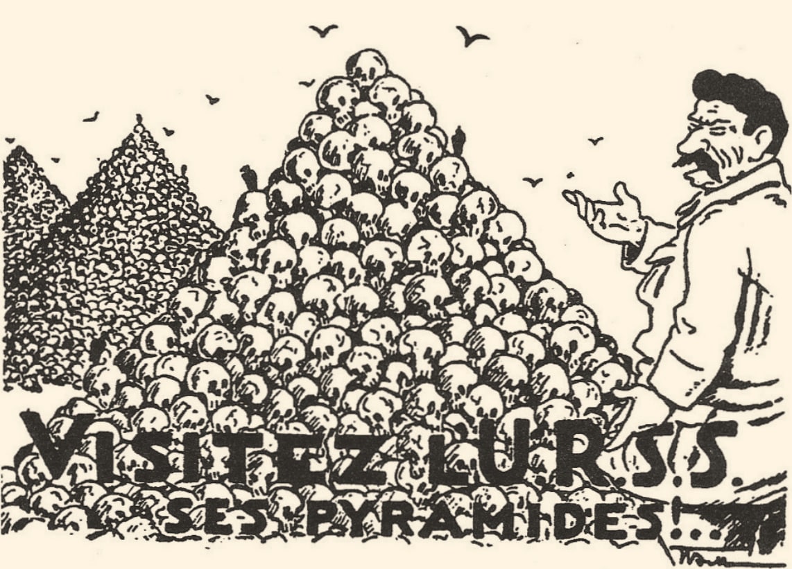 Приезжайте в СССР посмотреть на пирамиды! Французская карикатура. Конец 1930-х