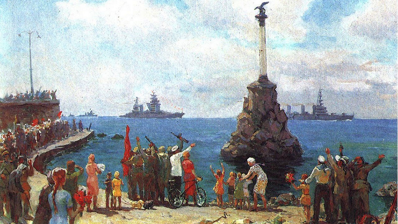 В. Штраних. Возвращение эскадры в Севастополь 5 ноября 1944