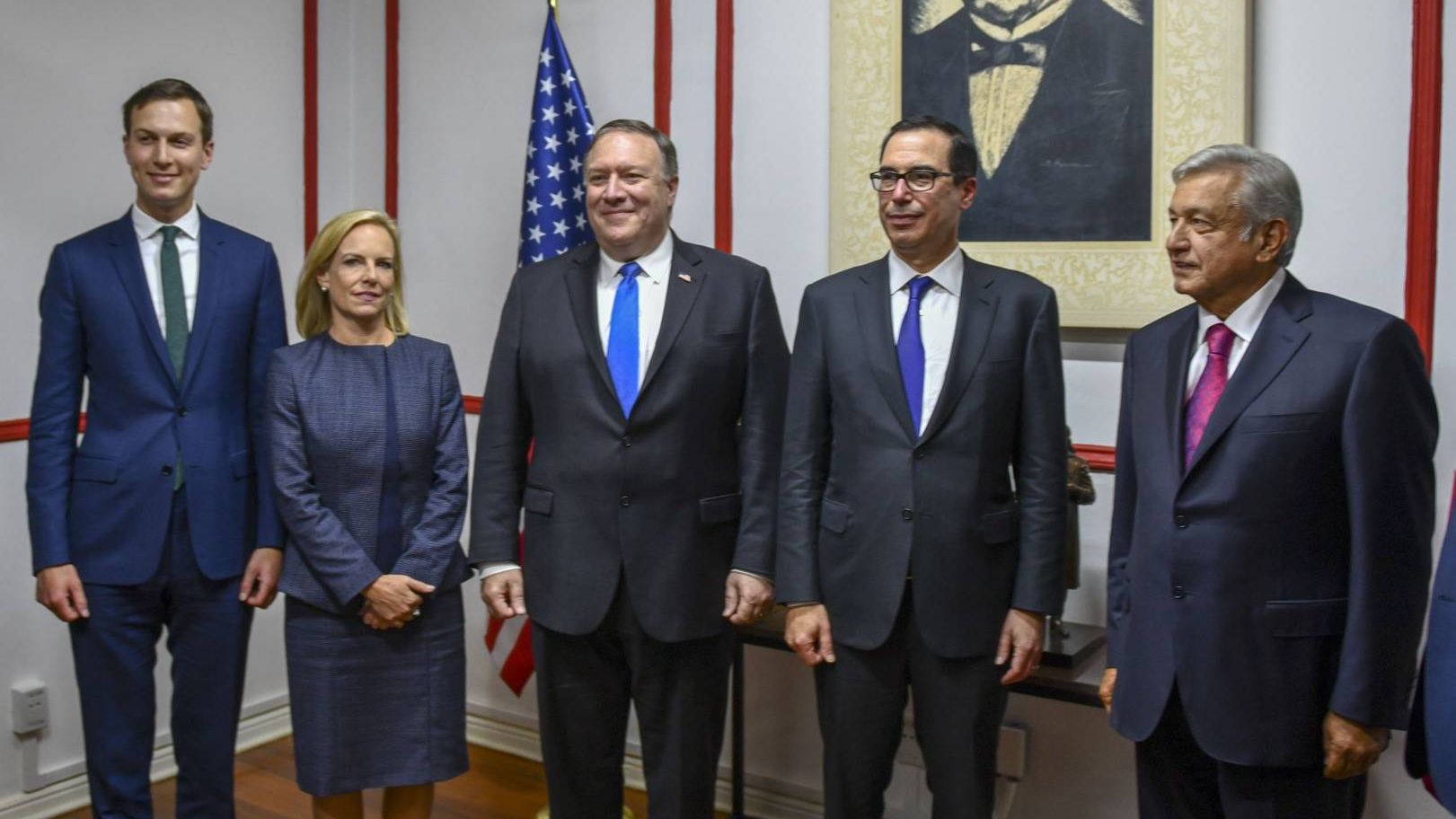 FileSecretary Pompeo, Secretary Mnuchin, Secretary Nielsen and Advisor Kushner With Mexican President- Elect Lpez Obrador 42676140144.jpg