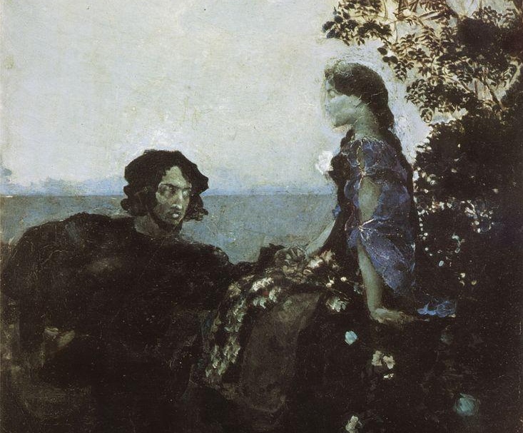 Врубель. Гамлет и Офелия. 1888
