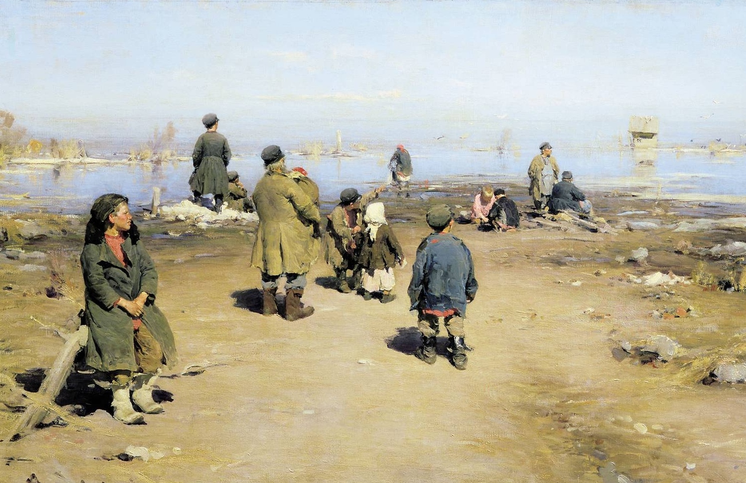 Абрам Архипов. Лед прошел (фрагмент). 1895