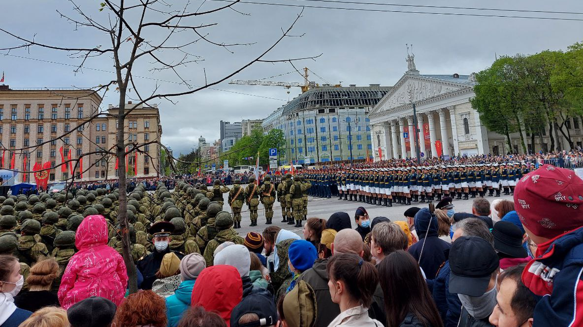 Парад Победы 9 Мая, площадь Ленина, Воронеж