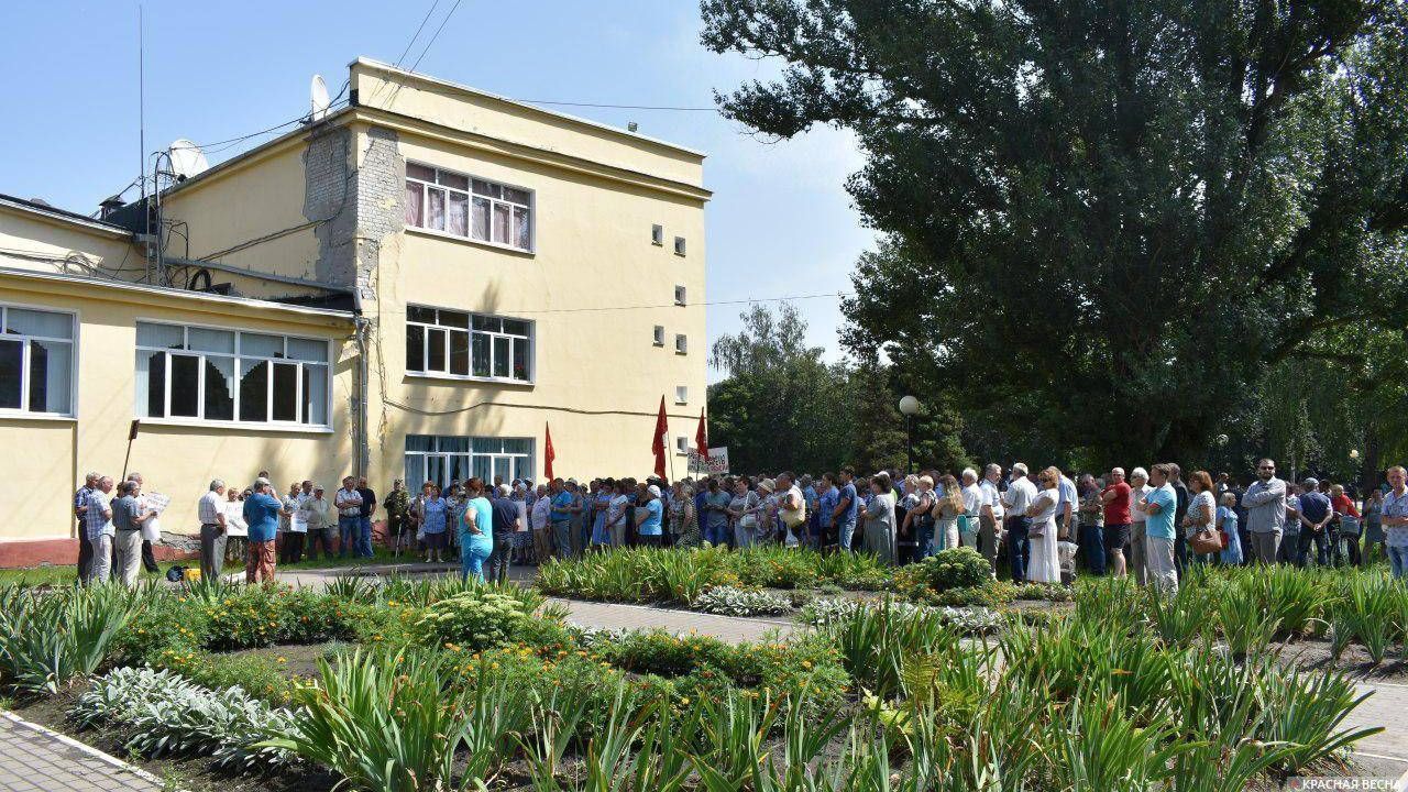 Митинг в городе Сельцо 28 июля 2018 г.