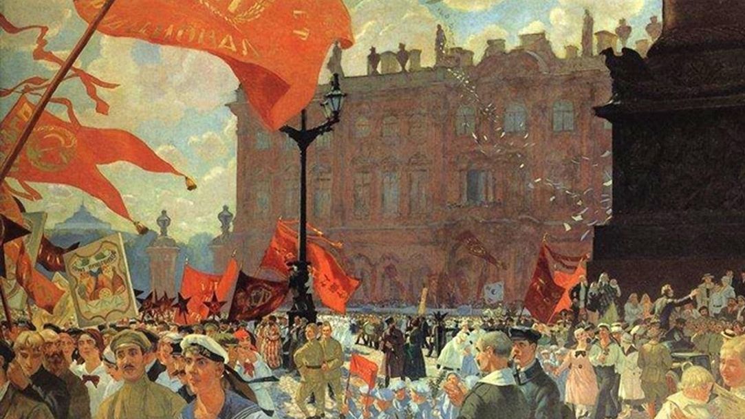 Борис Кустодиев. Праздник в честь открытия II конгресса Коминтерна 19 июля 1920 года. 1921