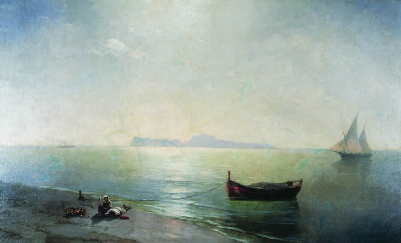 Айвазовский И. К. Штиль. Вид Капри. Средиземное море. 1892