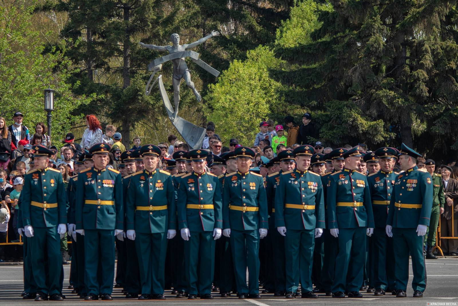 Построение перед началом парада. Омск. 09.05.2021