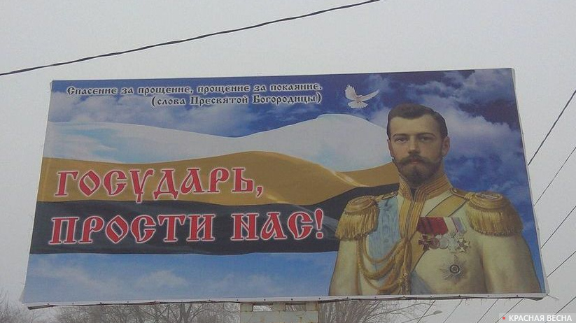 Баннер «Государь, прости нас!»