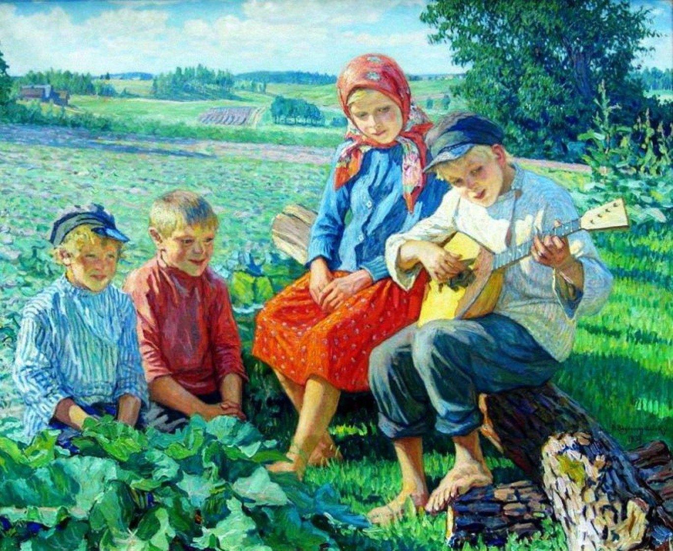 Николай Богданов-Бельский. Концерт на балалайке. 1937