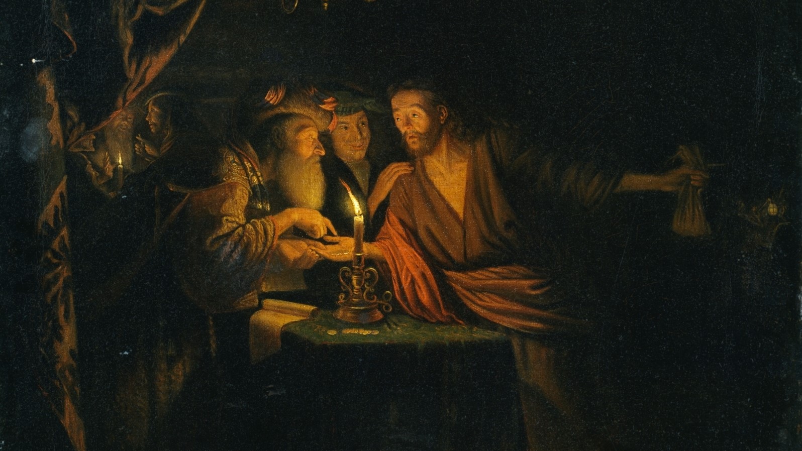 Годфрид Схалькен (мастерская). Предательство Иуды (фрагмент). 1665-1670