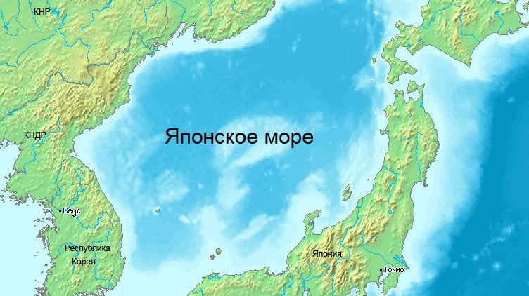 Японское море на карте