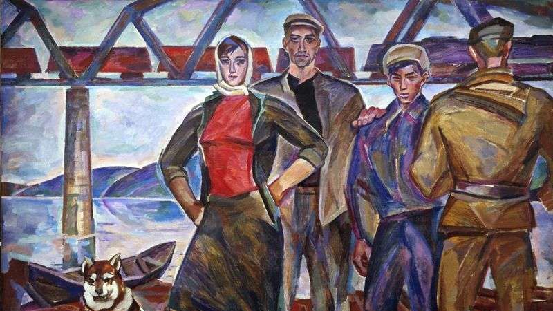 Николай Иванович Андронов. Плотогоны (фрагмент). 1961