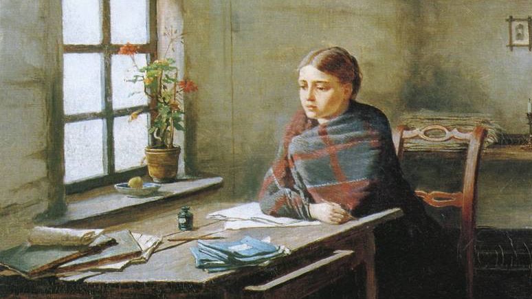 Константин Трутовский. Сельский учитель (фрагмент). 1883