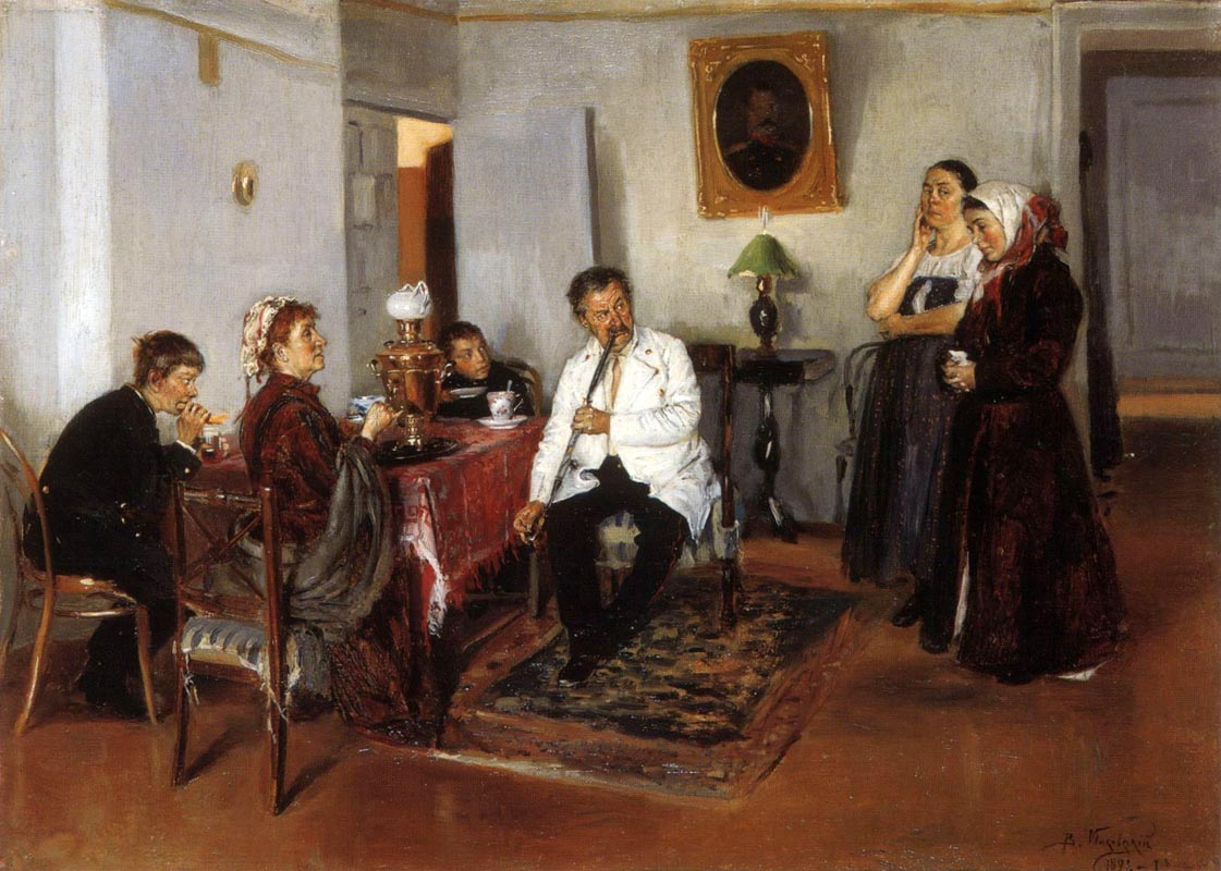 Владимир Маковский. Наем прислуги. 1891